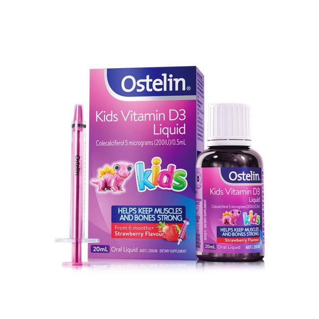 Ostelin Vitamin D3 Kids dạng nước 20ml cho bé từ 6 tháng-12 tuổi