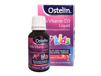 Ostelin Vitamin D3 Kids dạng nước 20ml cho bé từ 6 tháng-12 tuổi