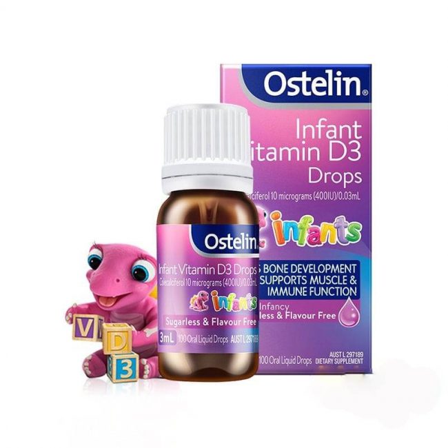 Ostelin Infant Vitamin D3 Drops dùng cho trẻ sơ sinh 2.4ml