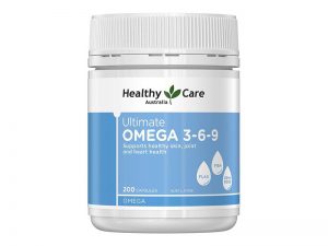 Omega 3-6-9 Úc Healthy Care Ultimate 200 viên uống chứa dầu hạt lanh , dầu cá, tinh dầu hoa anh thảo