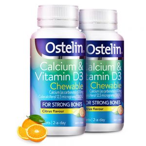 Ostelin Calcium & Vitamin D3 60 viên nhai hương