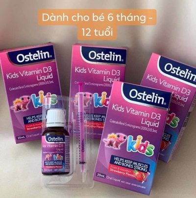 Bổ sung D3 cho bé Ostelin Vitamin D3 Kids dạng nước 20ml