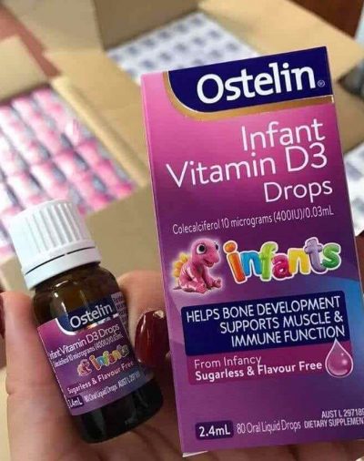 Bổ sung Vitamin D3 Ostelin Infant dạng nhỏ giọt dùng cho trẻ sơ sinh