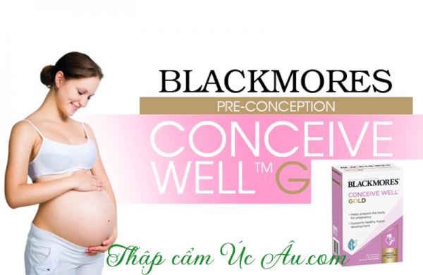 Blackmores Conceive Well Gold giúp con phát triển tốt từ khi trong bụng mẹ.