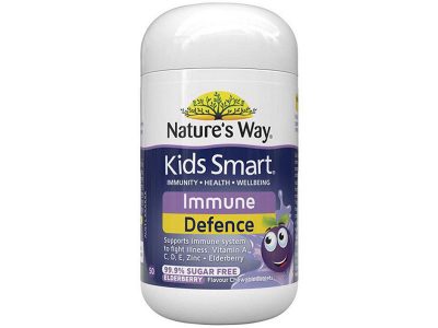 Viên nhai Nature’s Way Kids Smart Immune Defence Chewables 50 viên tăng cường sức đề kháng.