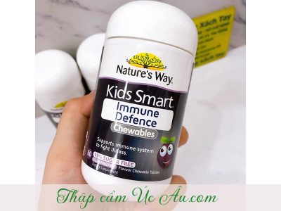 50 viên nhai tăng cường sức đề kháng Nature’s Way Kids Smart Immune Defence Chewables chính hãng Úc.