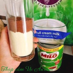 Sữa A2 kết hợp với sữa Milo Úc 1kg