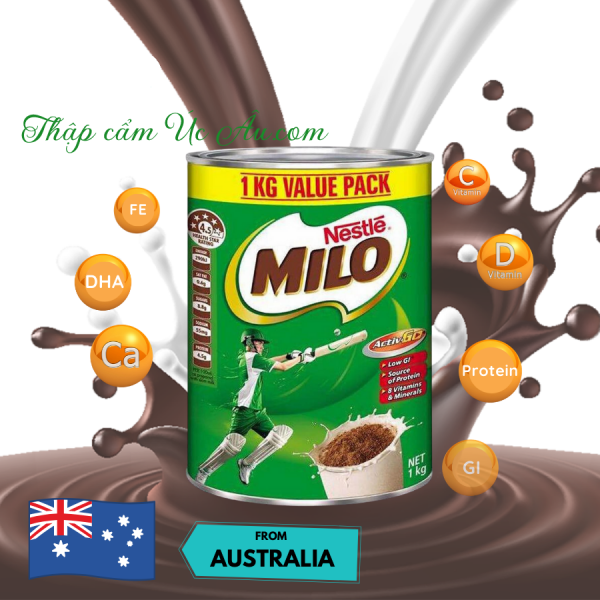 Dinh dưỡng Sữa Milo Chocolate Malt Úc 1kg ngọt dịu thơm ngon dinh dưỡng.