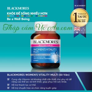 50 viên uống tổng hợp các vitamin dành cho nữ Blackmores Women's Vitality Multi.