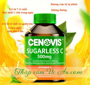 bổ sung vitamin C với 300 viên nhai không đường Cenovis.