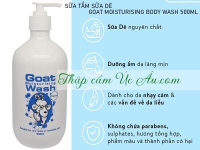 Sữa dê Goat Moisturising Body Wash 500ml da mịn màng sáng da.