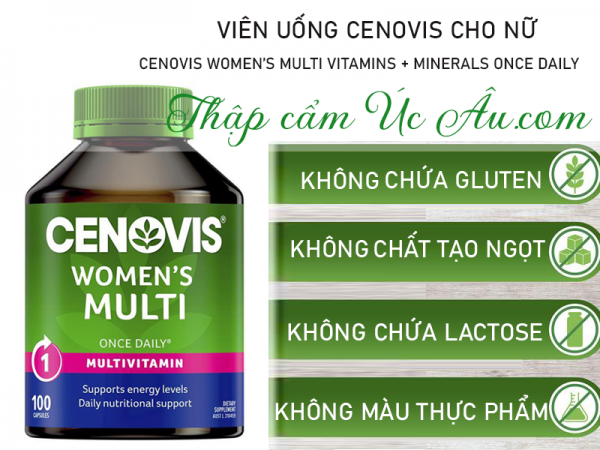 Viên uống Cenovis Women's Multi Once Daily - Cenovis Women’s Multi Vitamins + Minerals Once Daily dùng hiệu quả cho các chị em.
