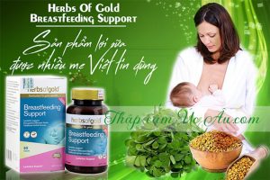 Viên uống kích sữa Breastfeeding Support của Herbs Of Gold.