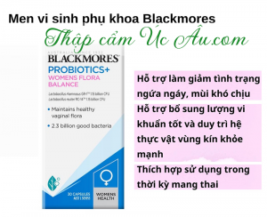 Viên uống ngăn ngừa viêm nhiễm phụ khoa Blackmores Flora- Probiotics+ Womens Flora Balance.
