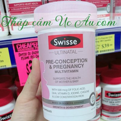 Thuốc bổ Swisse Ultinatal Pre-Conception & Pregnancy.