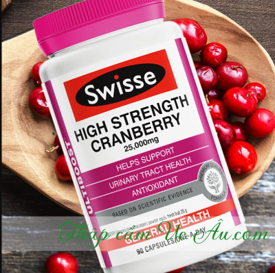 Viên uống Swisse High Strength Cranberry 25000mg.