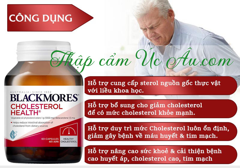 Viên giảm mỡ máu Blackmores Cholesterol Health.